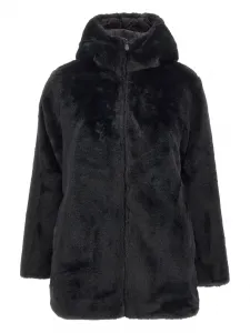 Пальто с капюшоном из искусственного меха Save The Duck, черный