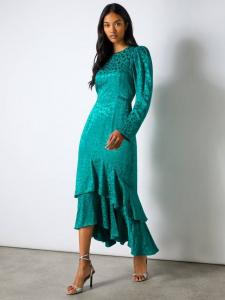 Платье анджелины жакурд с животным принтом Ro&Zo, зеленый