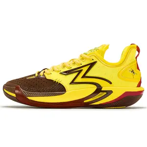 BIG3 60 Pro баскетбольные кроссовки мужские с амортизацией, противоскользящие, износостойкие, низкие 361°, pale синий желтый