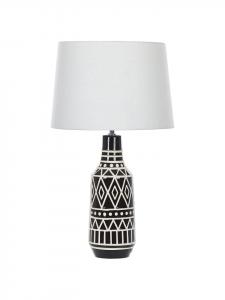 Настольные лампы SHEBELLE в черно-бежево-белом цвете - (Ш) 38 x (В) 68 x (Д) 38 см