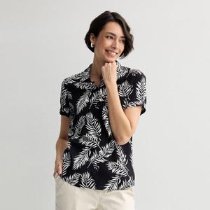 Маленькая кемпинговая рубашка Croft & Barrow, цвет black romantic palm