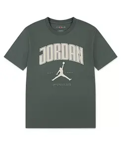 Футболка с коротким рукавом и логотипом для мальчиков 8-18 Jordan, зеленый