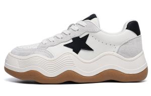 Стильные женские скейтерские кроссовки Beige Black EBLAN