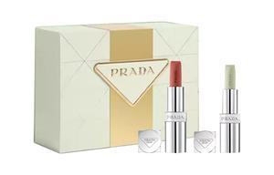 PRADA Ограниченная серия двухцветная красная коробка матовое покрытие помада матовый легко растушевывается осветляющий тон