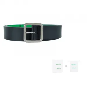 Bottega Veneta Кожаный мужской ремень черный 3 см, Black