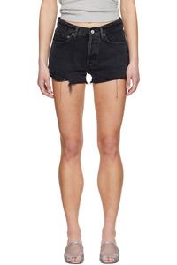 Парка винтажные шорты деним с рваными краями Agolde, цвет theme