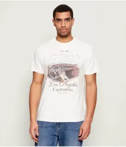 Футболка из атласа regular fit Guess Jeans, белый