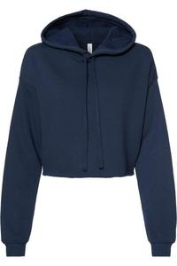 Женская укороченная флисовая толстовка BELLA + CANVAS, темно-синий