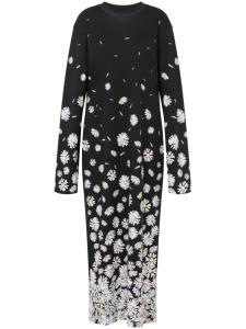 Макси-платье с цветочным принтом Moschino, черный