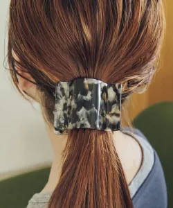 Широкая волнистая ацетатная заколка для волос 2 Goldy, цвет Black