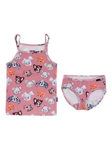 Комплект из майки с анималистичным принтом Molo, розовый