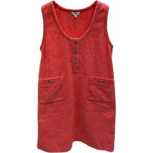 CHANEL 20M пляжная коллекция безрукавное платье женское оранжево-красное