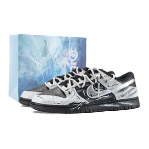 Nike Кроссовки для скейтбординга Dunk Phantom Night Miracle устойчивые к истиранию unisex черные белые серебристые
