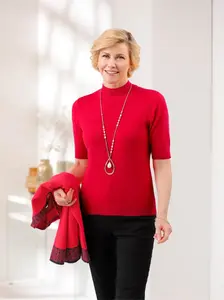 Классический свитер с короткими рукавами "Пуловер" Classic, красный