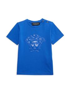 Футболка с графическим логотипом для мальчика Versace, синий