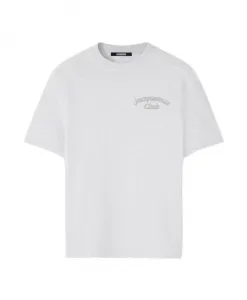 Серая футболка с круглым вырезом и логотипом Jacquemus, серый