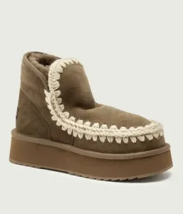 Мини-Сапоги на платформе «Эскимос» Mou, оливково-зеленый