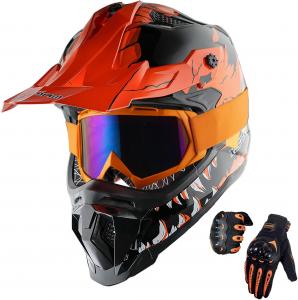 Шлем 1Storm JH601 для мотокросса, оранжевый