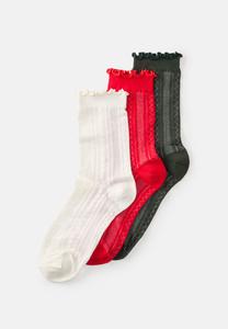 Носки Pieces PCJARA SOCKS 3 PACK, Cloud Dancer/Darkest Spruce/Goji Berry/Off-White