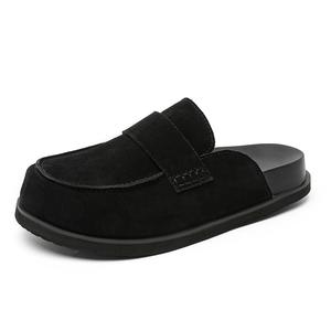 NANJIREN Тихие, устойчивые к запахам и истиранию закрытые тапочки для мужчин черные, цвет Black