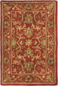 SAFAVIEH Antiquity Collection ковер, 61 x 92 см, Red & Red, ручной работы традиционный восточный шерстяной, идеально для помещений с высокой проходимостью в прихожей, гостиной, спальне (AT52E)