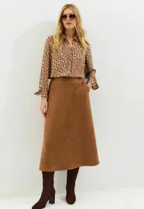 Блузка с абстрактным узором и пуговицами New Look, Brown Pattern