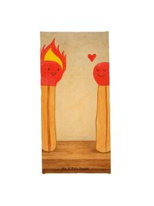 Mr. & Mrs. Panda Банное полотенце с рисунком в виде спичек, без надписи, пастельно-серого цвета