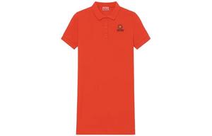 Платье с короткими рукавами женское оранжевое Kenzo