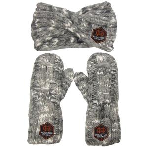 Женский комплект с повязкой на голову и варежками ZooZatz Grey Houston Dynamo FC Marled