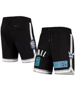 Мужские шорты команды Charlotte Hornets с именем игрока LaMelo Ball, черные Pro Standard