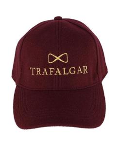 Мужская бейсболка из однотонной шерсти с фактурой под шерсть TRAFALGAR, Burgundy