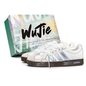 Adidas Neo Кроссовки для скейтбординга VL Court 2.0 Blue Ocean Shock Absorbers, низкие, унисекс, серо-коричневые