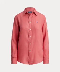 Классическая льняная рубашка Polo Ralph Lauren, цвет 600 Red