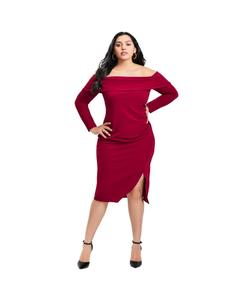 Женское платье Collette с открытыми плечами и присборенной талией AVENUE, Cabernet