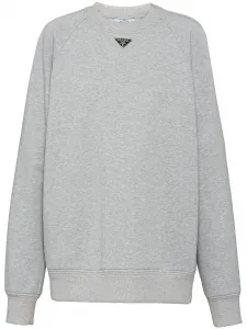 Толстовка с логотипом Prada, серый