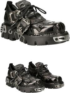 Женские ботинки в стиле Visual Kei, гранж, панк, готика, на высокой платформе с металлическими пряжками, дышащая подкладка и нескользящая подошва. TAURAOO, Black