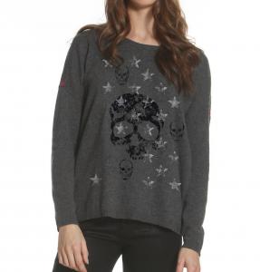 Футболка Faded Skull Crew цвета древесного угля LABEL+thread, цвет charcoal