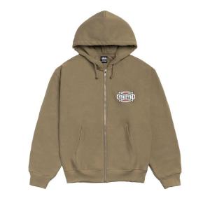 Худи Stussy Champion Oval Zip Hoodie 'Army'