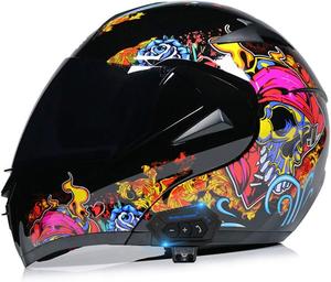 Шлем Esrada Bluetooth с откидным двойным козырьком, черный