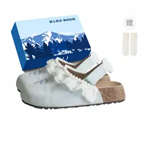 Fawn Miri Женские закрытые тапочки синие эксклюзивная коробка с носками, цвет Blue-Exclusive Shoe Box-Comes with Socks