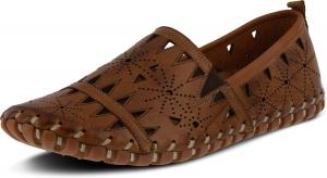 Женские кожаные лоферы Spring Step Fusaro | Удобные слипоны с резиновой подошвой | Лоферы для работы, прогулки и вождения, коричневый