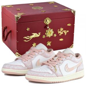 Jordan Кроссовки Air 1 Low Top для скейтбординга, женские, классического стиля, розовые