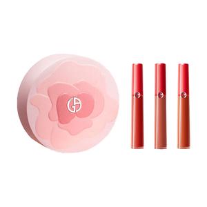 GIORGIO ARMANI AMANI Red Tube Box Limited Edition Set блеск для губ Velour легко растушевывается тон 6,5мл+6,5мл+6,5мл