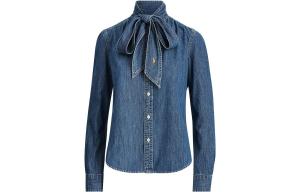 Джинсовая куртка женская деним синий Polo Ralph Lauren