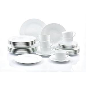 Комплект посуды HEIKE WEISS, набор посуды на 6 персон, 30 предметов, фарфор, круглый Классическая посуда в традиционной круглой форме, неподвластная времени и стильная Retsch Arzberg, белый
