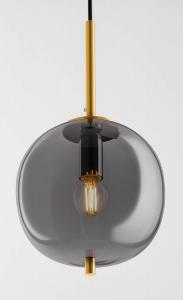 Подвесной светильник Nova Luce Lato Typ F, дымчатое стекло / алюминий - 1 пламя