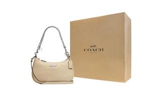 COACH Терри Кожаная переносная сумка через плечо женская слоновая кость белый