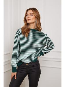 Свитер Астро в зелено-кремовом цвете Joséfine