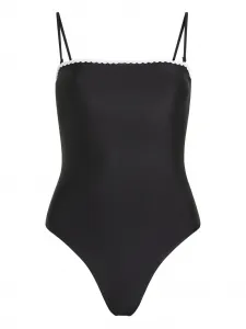 Купальник с фестонами Karl Lagerfeld, черный