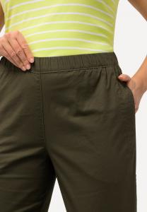 Брюки 7/8 RUBY GENOUX PRÉFORMÉS JAMBES DROITES CEINTURE ÉLASTIQUE Ulla Popken, темно-зеленый